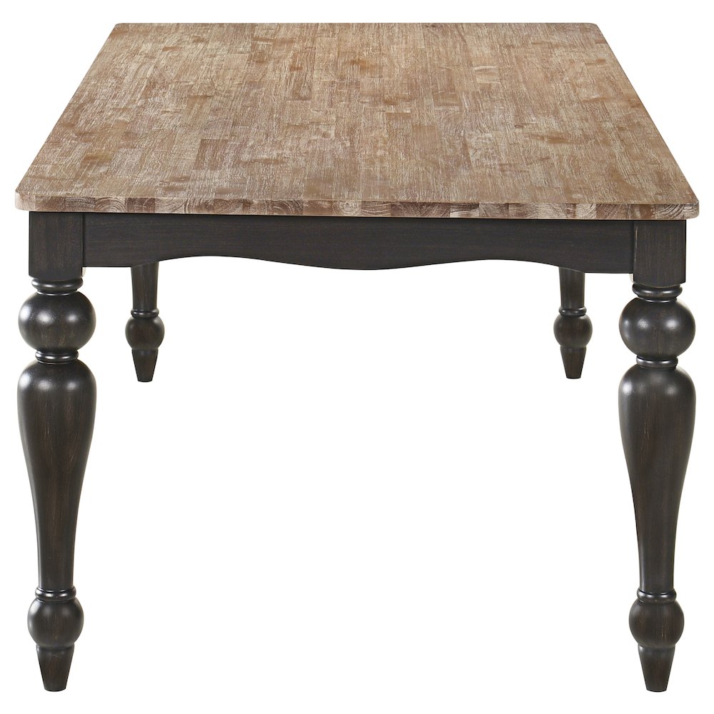 Bridget Rectangular 79-inch Dining Table Brown Brushed. Picture 4