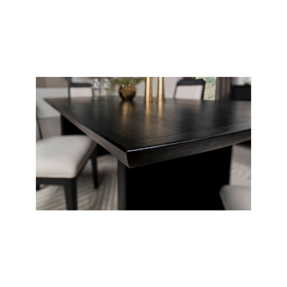 Brookmead 100-inch Extension Leaf Dining Table Black. Picture 13