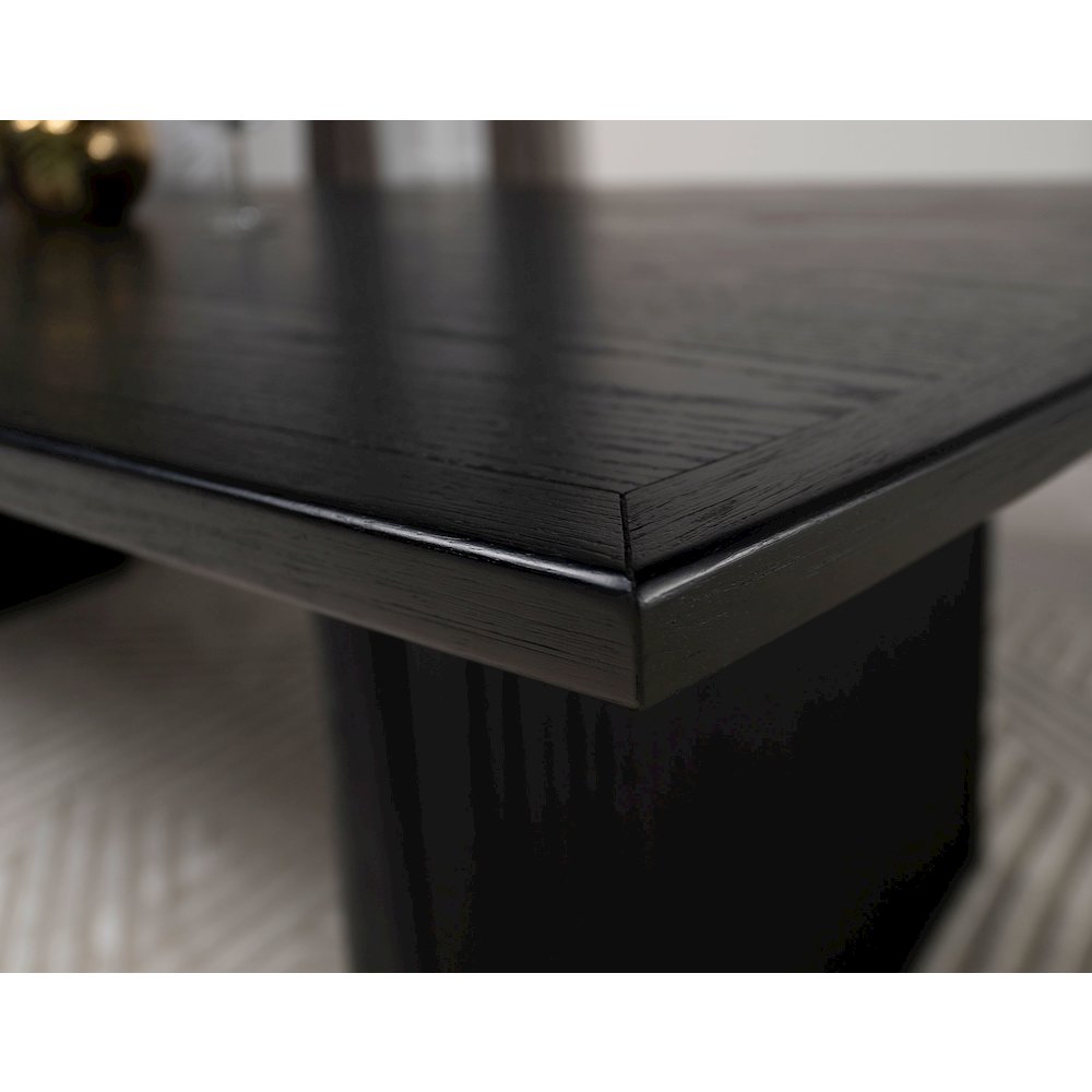 Brookmead 100-inch Extension Leaf Dining Table Black. Picture 14