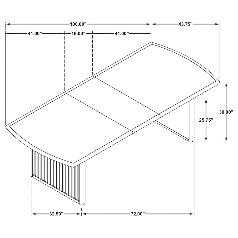 Brookmead 100-inch Extension Leaf Dining Table Black. Picture 16
