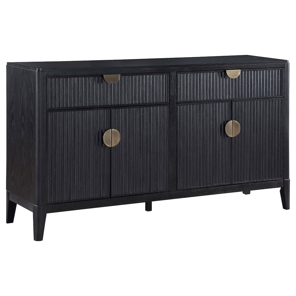 Brookmead 4-door Sideboard Buffet Storage Cabinet Black. Picture 1