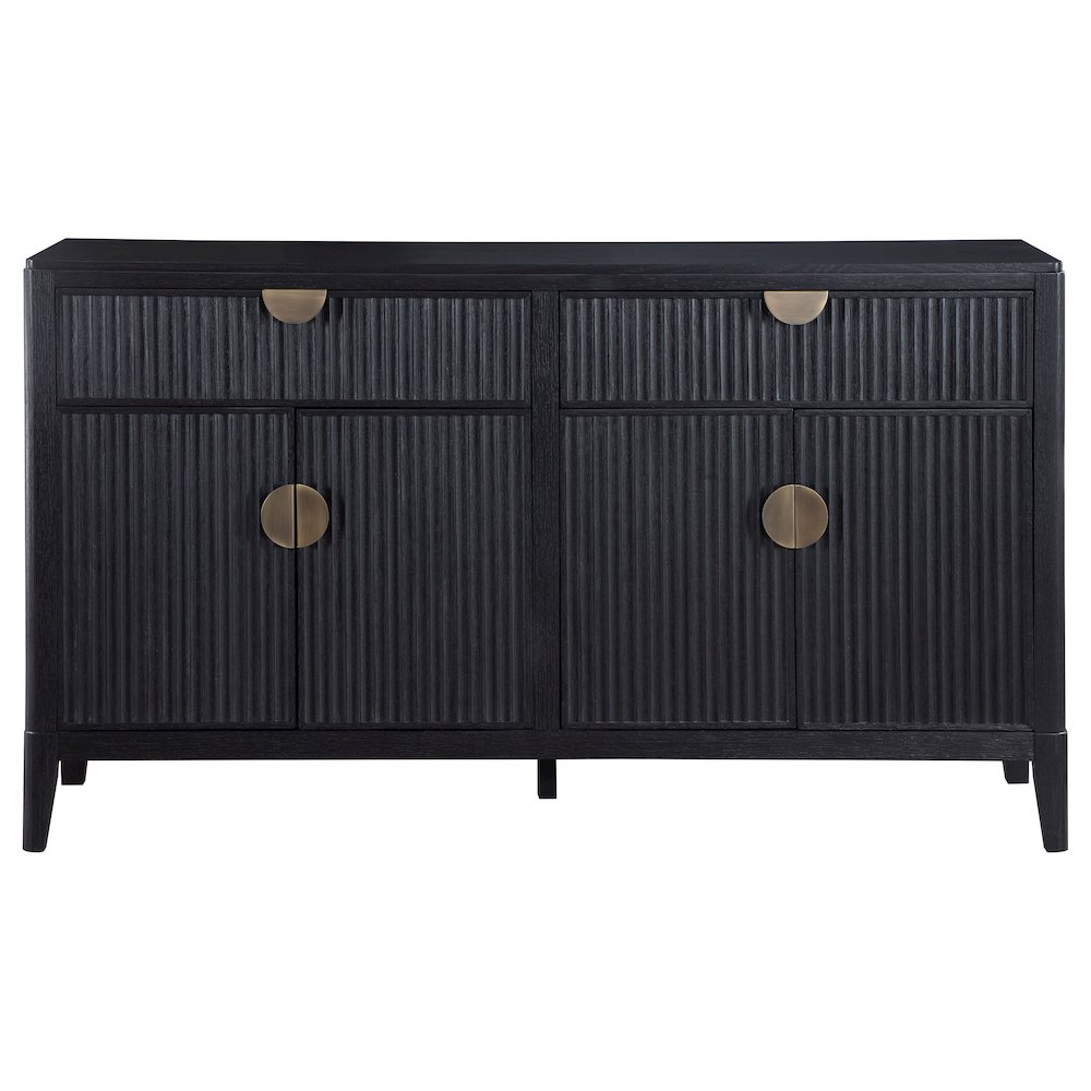 Brookmead 4-door Sideboard Buffet Storage Cabinet Black. Picture 3