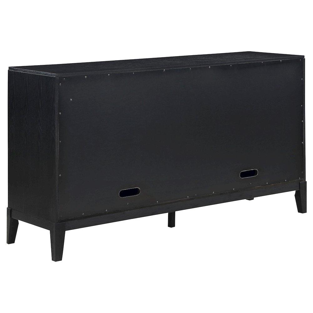 Brookmead 4-door Sideboard Buffet Storage Cabinet Black. Picture 7