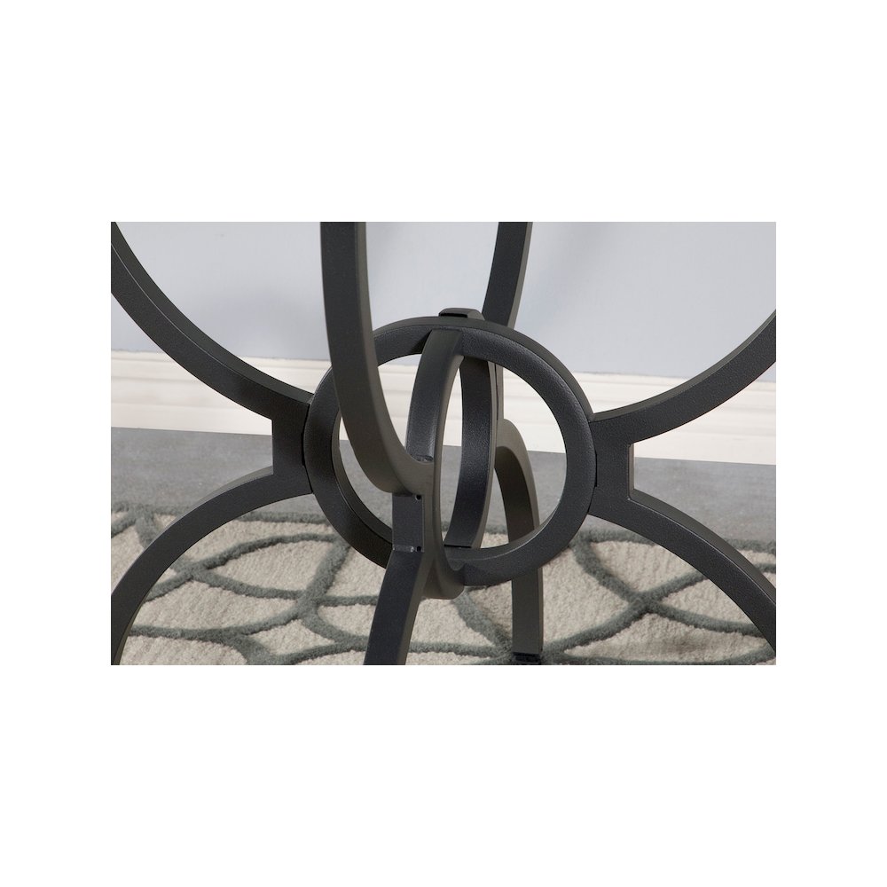 Aviano Round Metal Dining Table Base Gunmetal. Picture 10