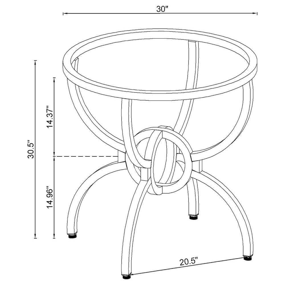Aviano Round Metal Dining Table Base Gunmetal. Picture 11