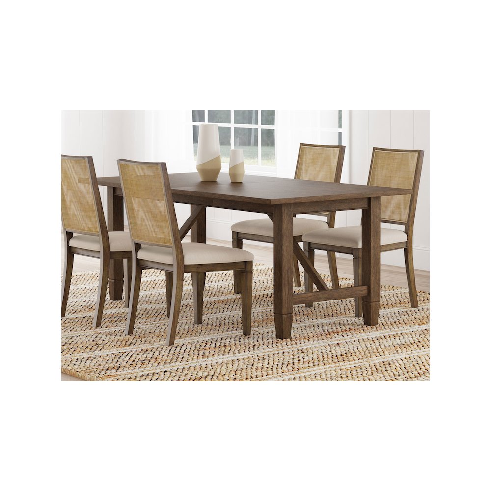Matisse Rectangular 94-inch Wood Dining Table Light Brown. Picture 13