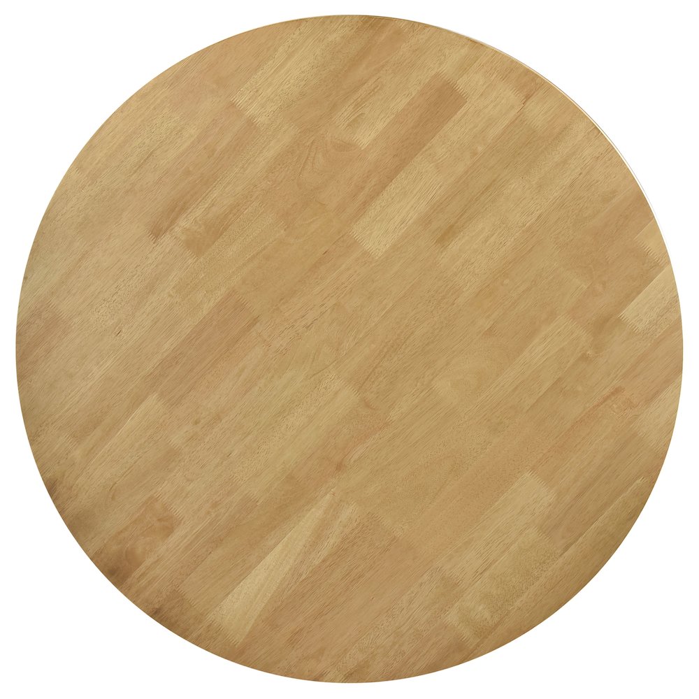Elowen 5-piece Round Solid Wood Dining Set Light Walnut. Picture 10