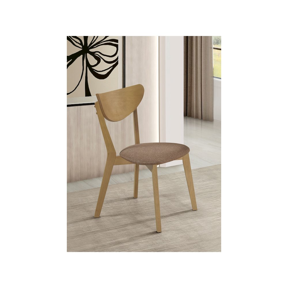 Elowen Wood Dining Side Chair Light Walnut (Set of 2). Picture 10
