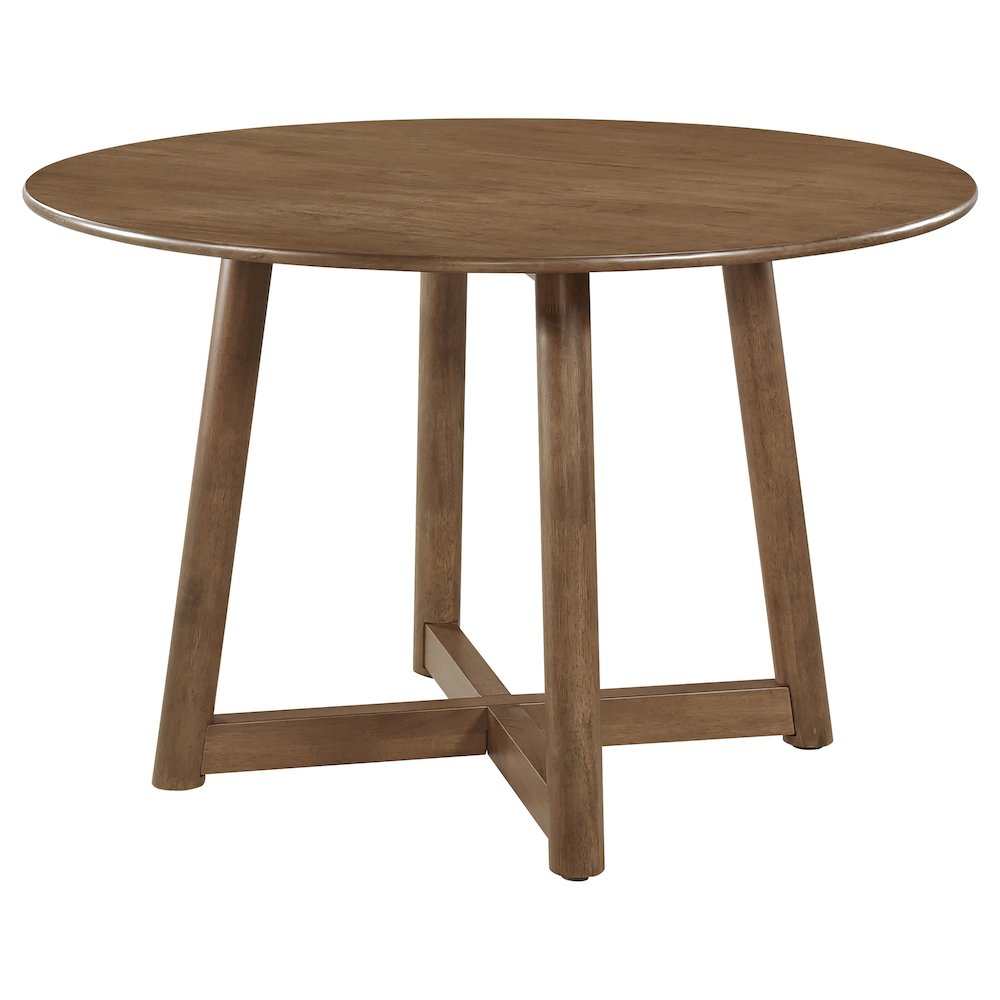 Dinah 5-piece Round Solid Wood Dining Set Walnut. Picture 3