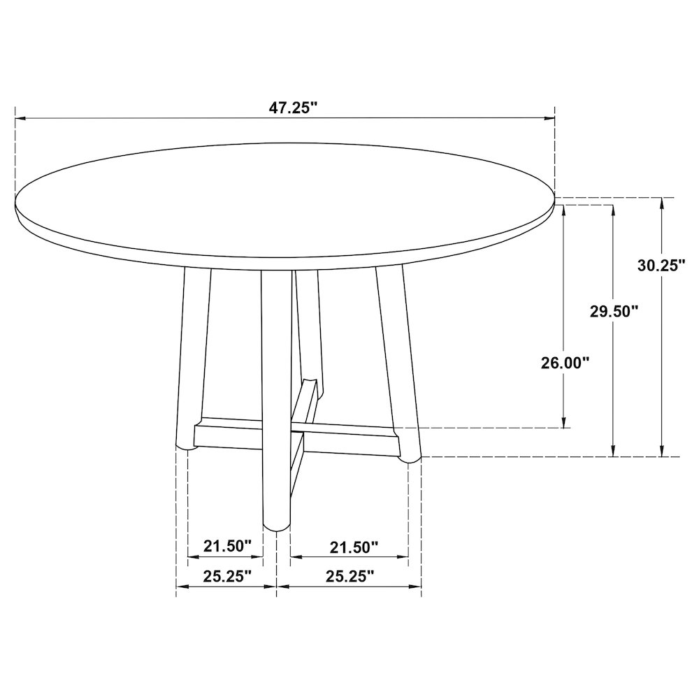 Dinah 5-piece Round Solid Wood Dining Set Walnut. Picture 11