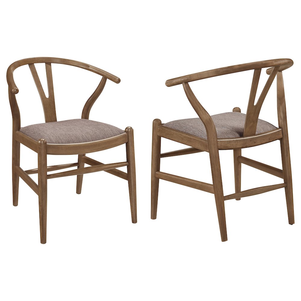 Dinah Wood Wishbone Dining Side Chair Walnut (Set of 2). Picture 1