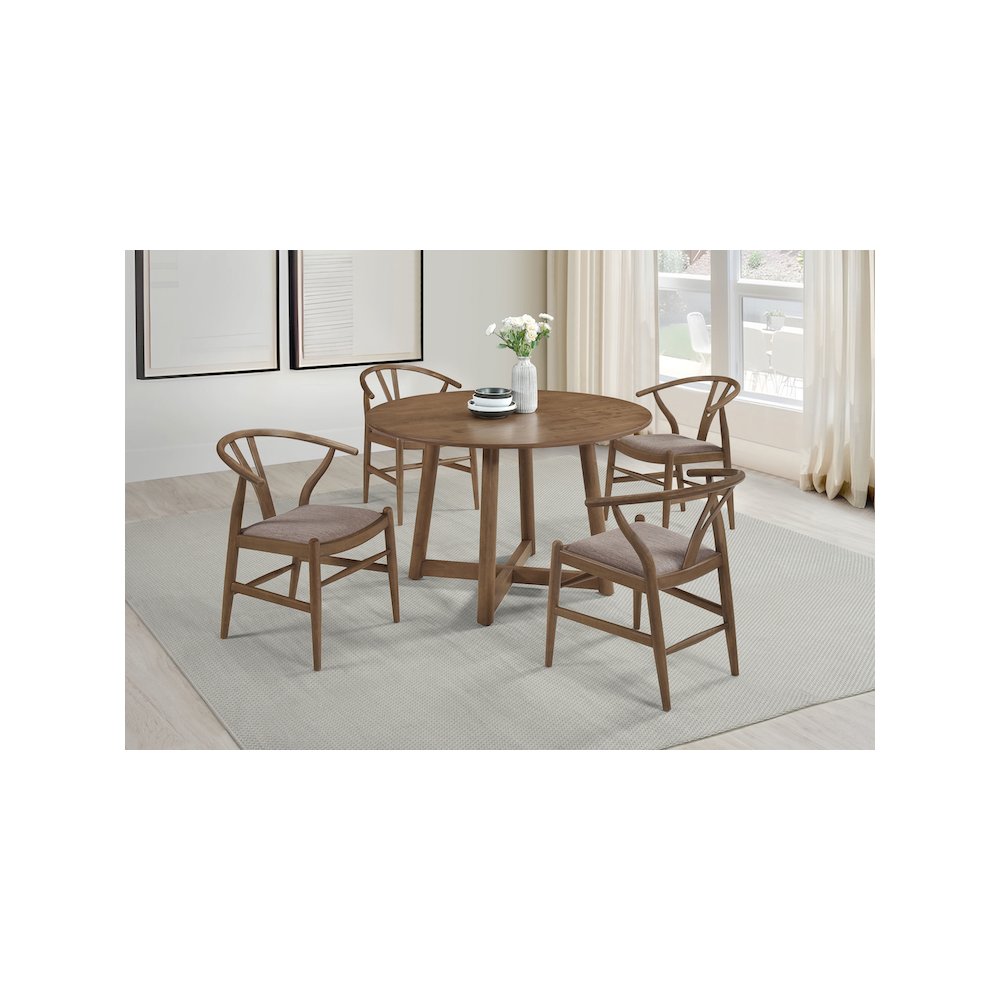 Dinah Wood Wishbone Dining Side Chair Walnut (Set of 2). Picture 12