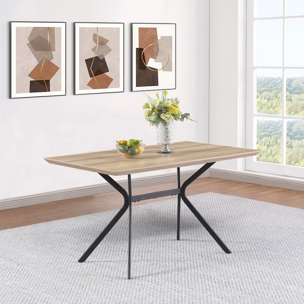 Edgecreek 53-inch Composite Wood Dining Table Light Brown. Picture 6