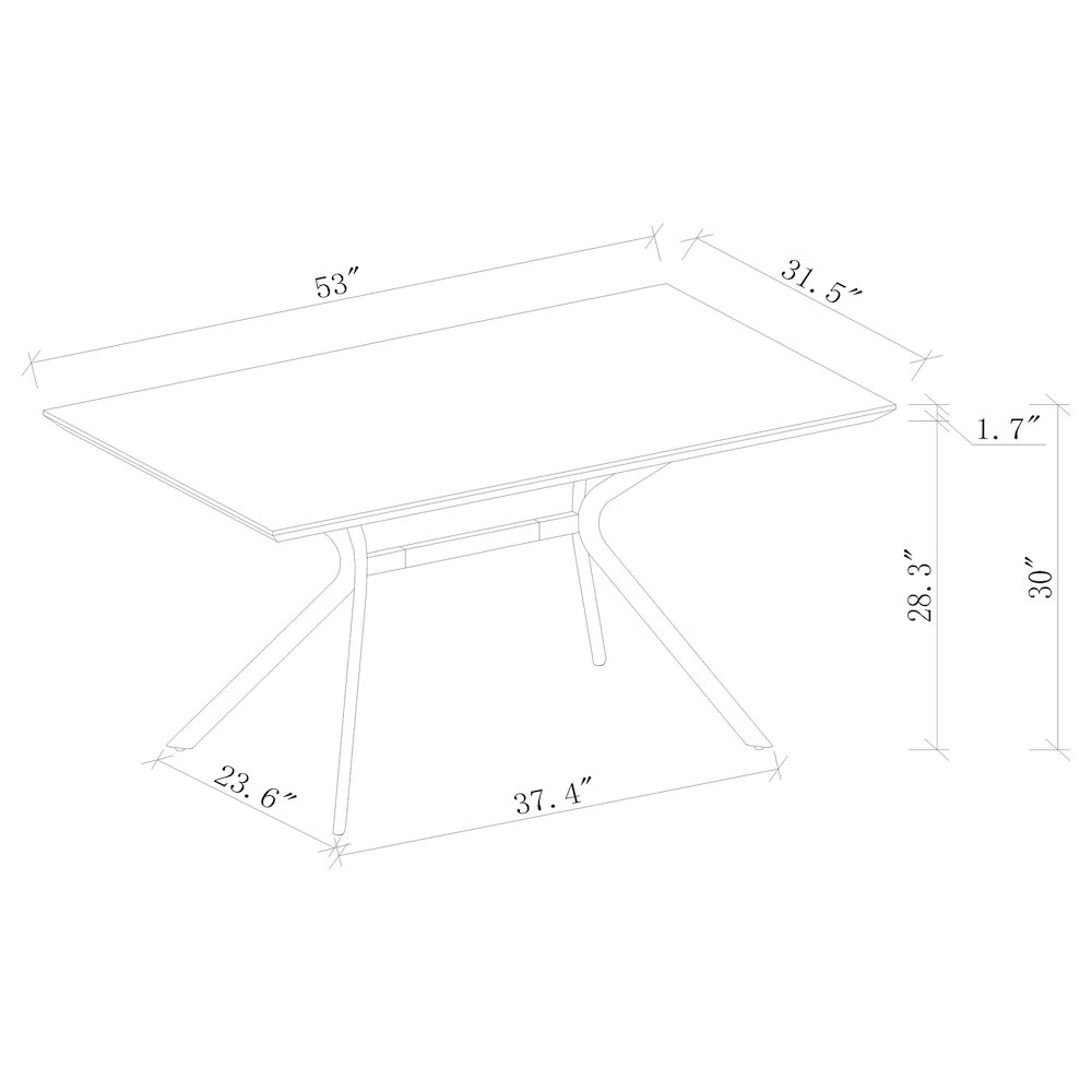 Edgecreek 53-inch Composite Wood Dining Table Light Brown. Picture 10