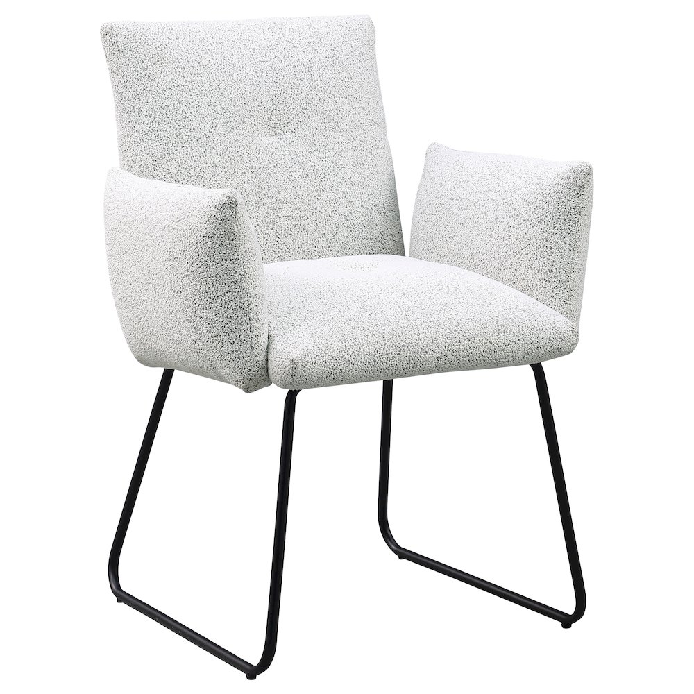 Ackland Upholstered Dining Side Chair Light Grey (Set of 2). Picture 3