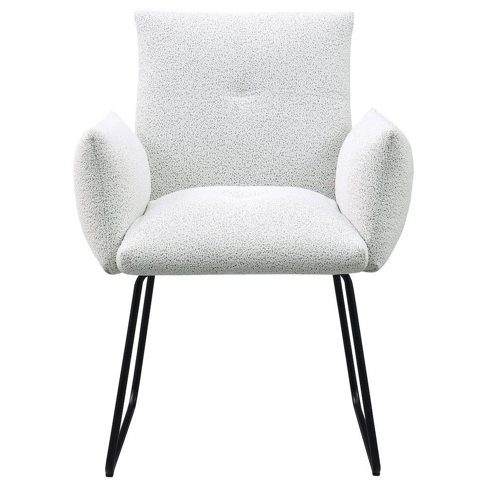 Ackland Upholstered Dining Side Chair Light Grey (Set of 2). Picture 4