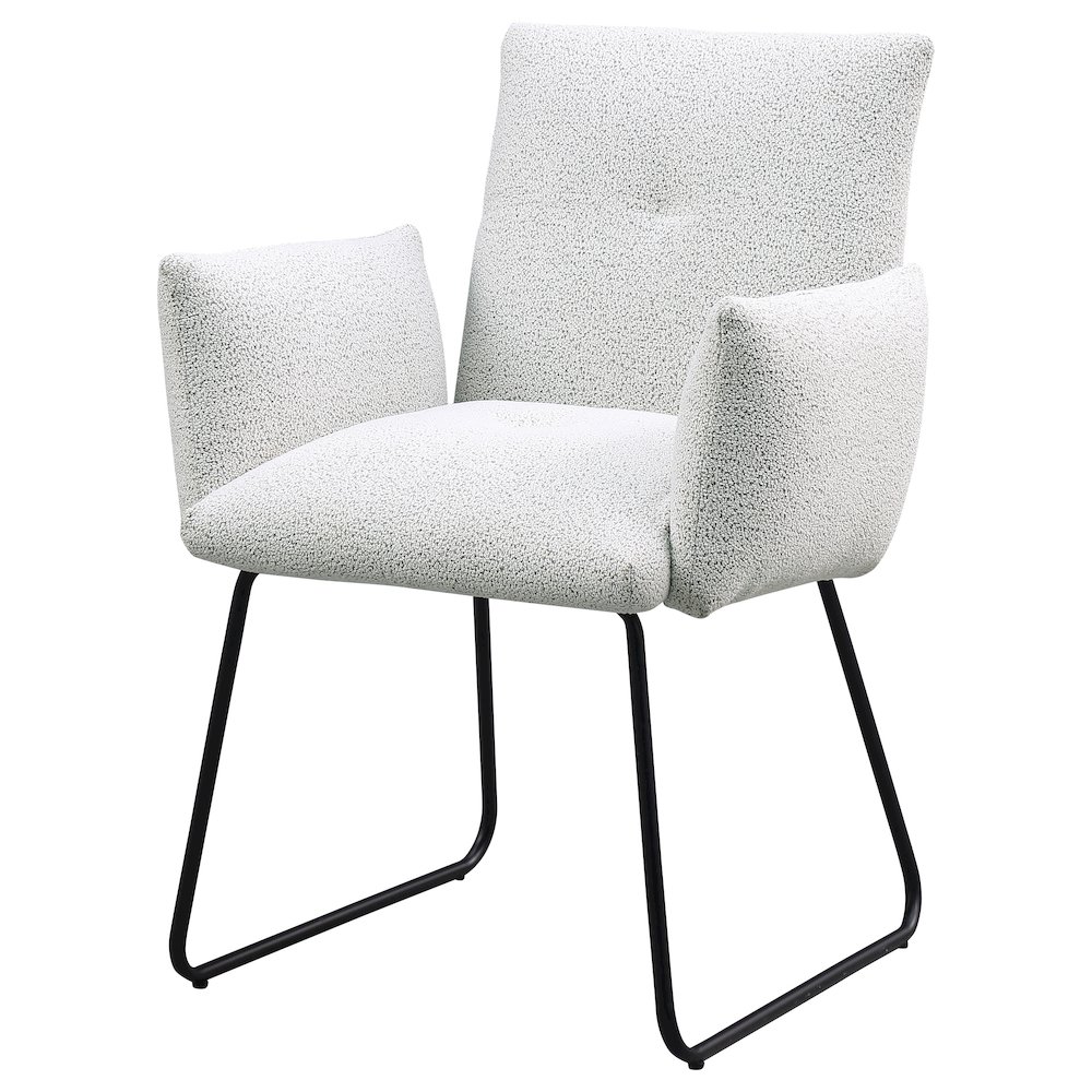 Ackland Upholstered Dining Side Chair Light Grey (Set of 2). Picture 5