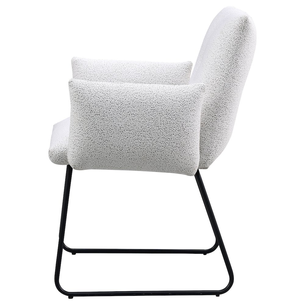 Ackland Upholstered Dining Side Chair Light Grey (Set of 2). Picture 6