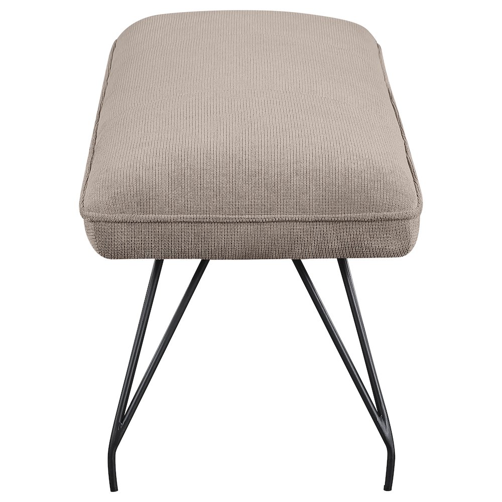 Dodson Fabric Upholstered Dining Bench Taupe. Picture 5