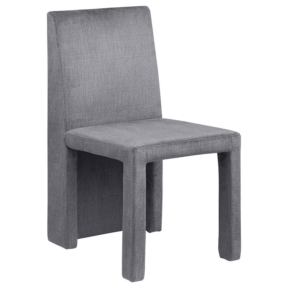 Tordera Velvet Upholstered Dining Side Chair Grey (Set of 2). Picture 3