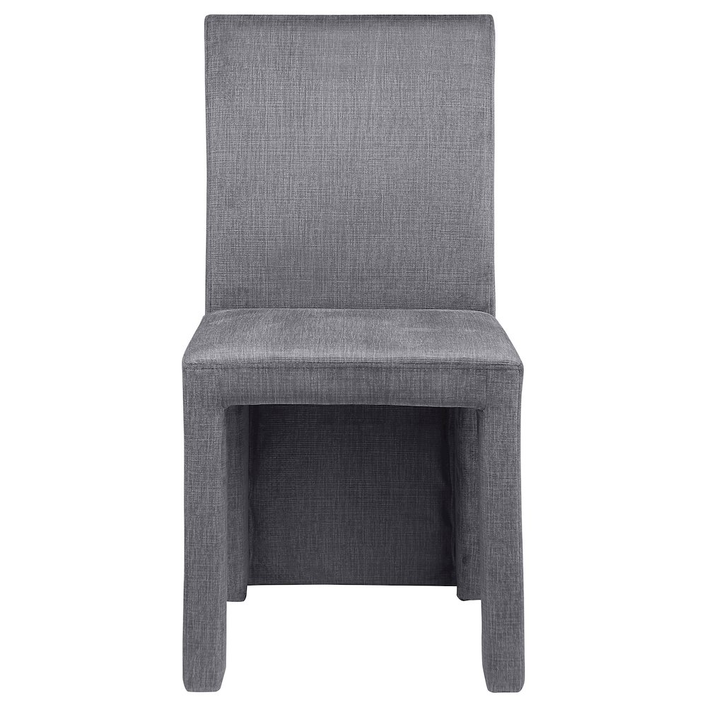 Tordera Velvet Upholstered Dining Side Chair Grey (Set of 2). Picture 4