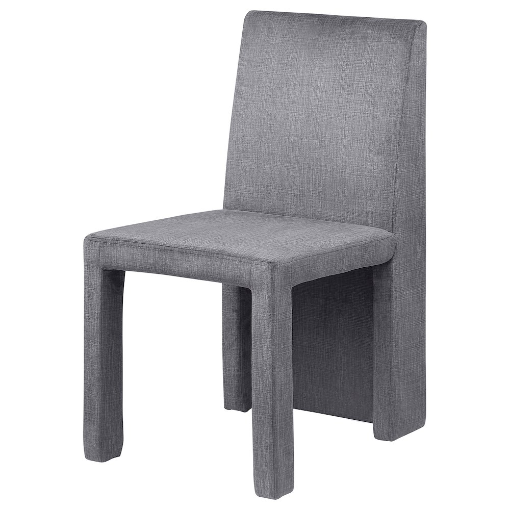Tordera Velvet Upholstered Dining Side Chair Grey (Set of 2). Picture 5