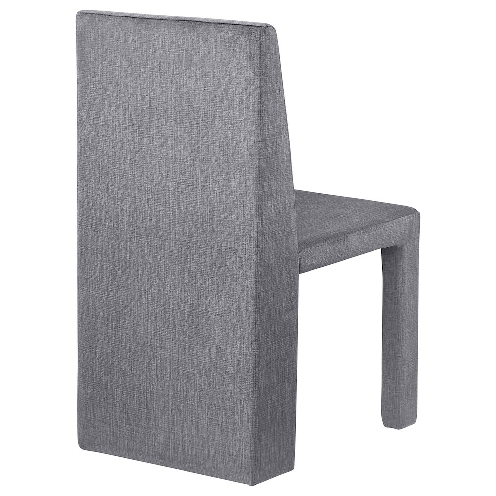 Tordera Velvet Upholstered Dining Side Chair Grey (Set of 2). Picture 8