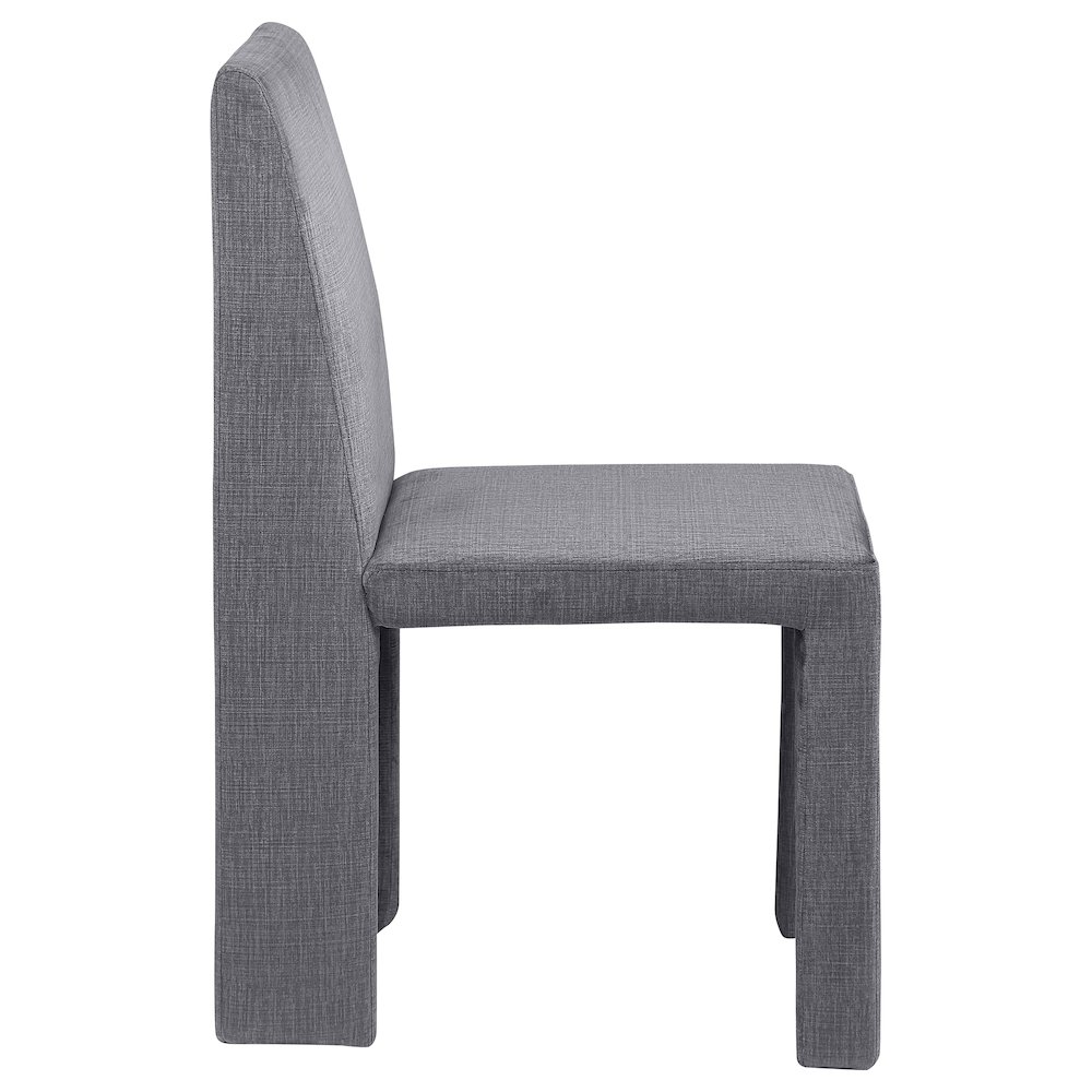 Tordera Velvet Upholstered Dining Side Chair Grey (Set of 2). Picture 9