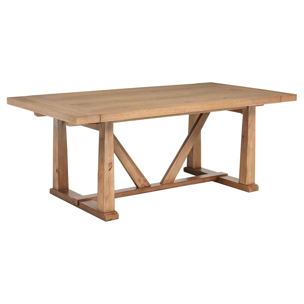 Middleton 106-inch Extension Leaf Dining Table Natural Brown. Picture 4