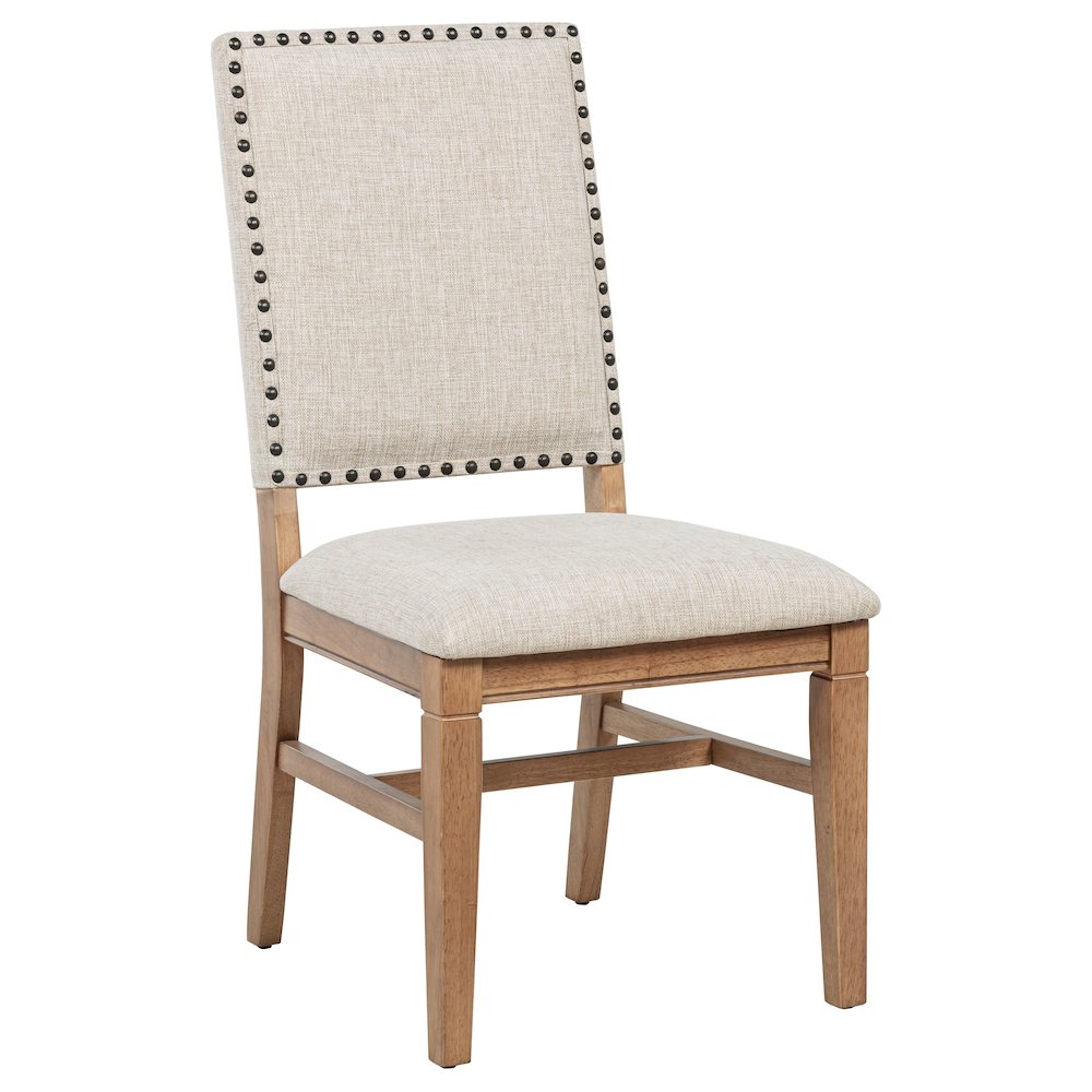 Middleton Upholstered Dining Side Chair Beige (Set of 2). Picture 3