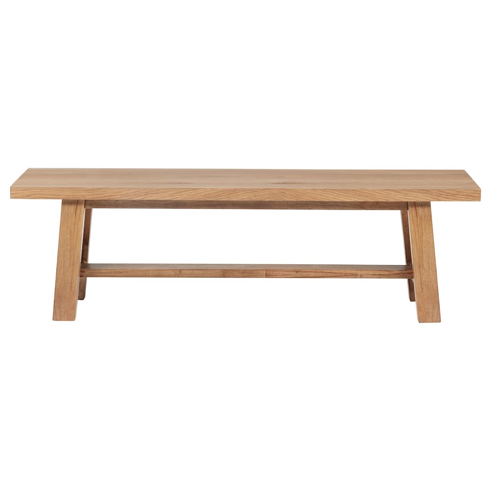 Middleton 60-inch Wood Backless Dining Bench Natural Brown. Picture 3
