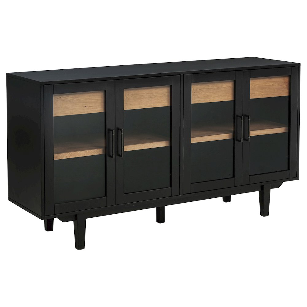 Middleton 4-door Sideboard Server with Dual Drawers Black. Picture 1