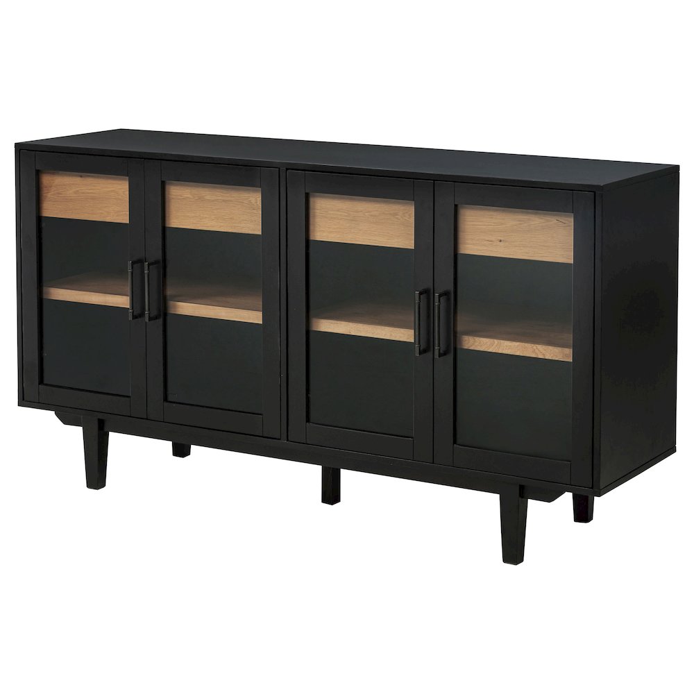 Middleton 4-door Sideboard Server with Dual Drawers Black. Picture 5