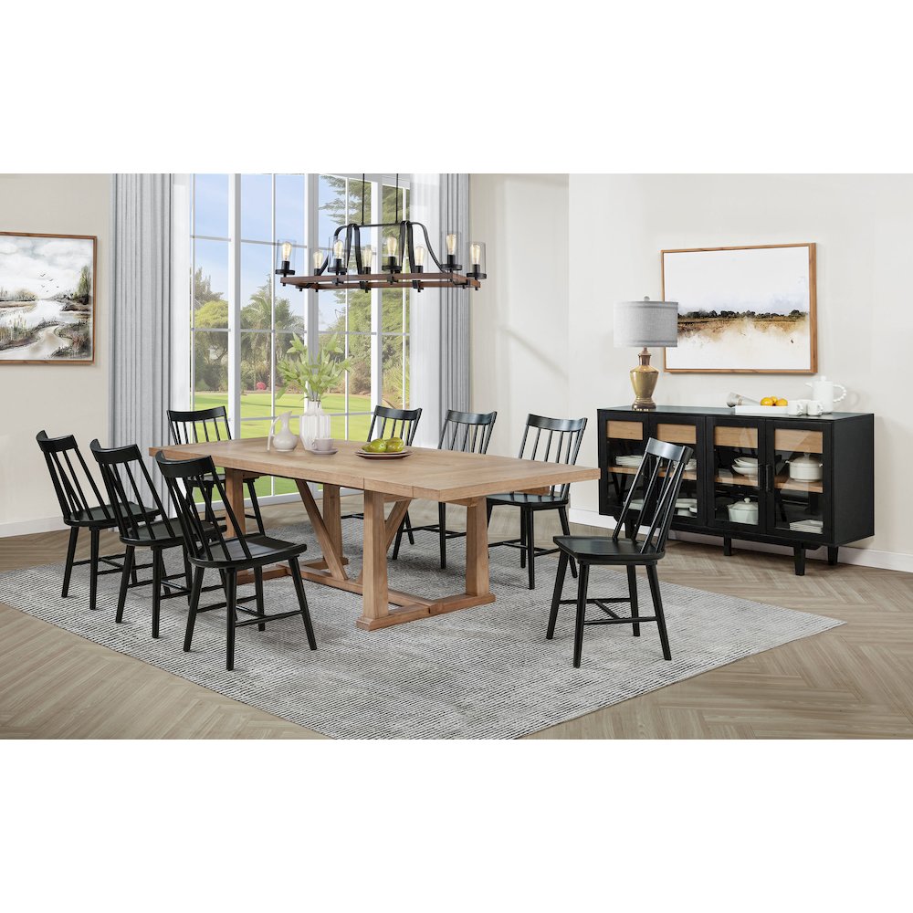Middleton 4-door Sideboard Server with Dual Drawers Black. Picture 19