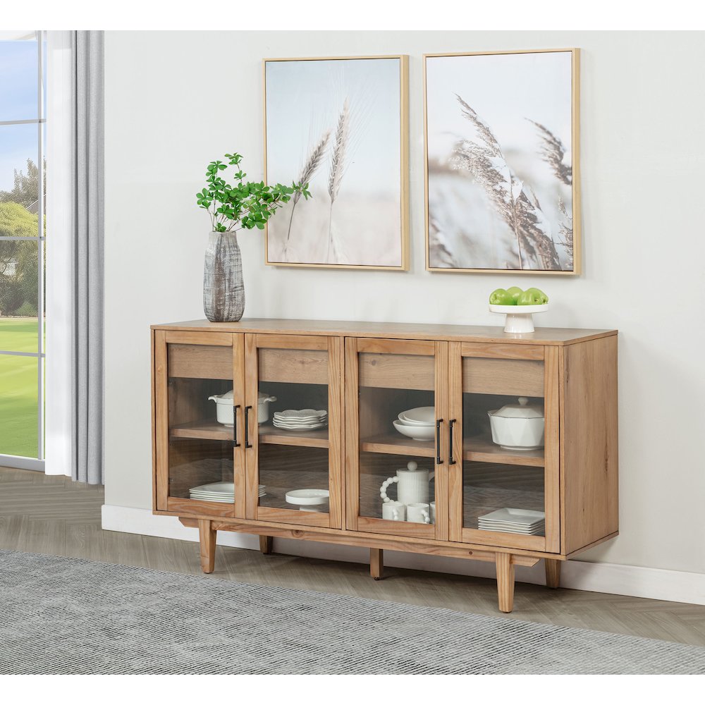 Middleton 4-door Sideboard Server with Dual Drawers Natural. Picture 2