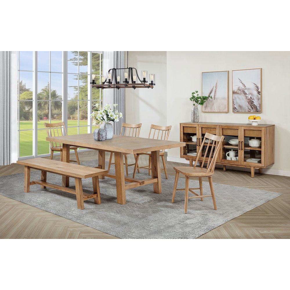 Middleton 4-door Sideboard Server with Dual Drawers Natural. Picture 16