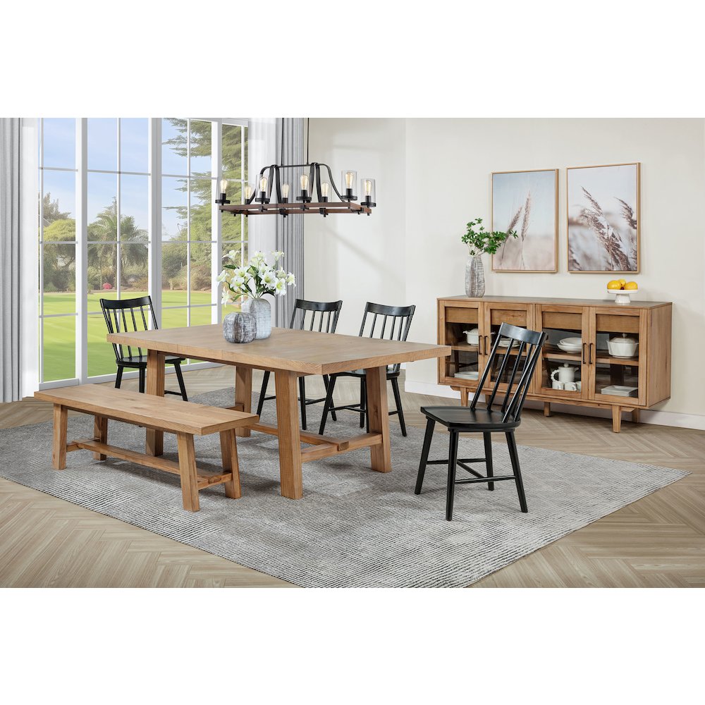Middleton 4-door Sideboard Server with Dual Drawers Natural. Picture 17