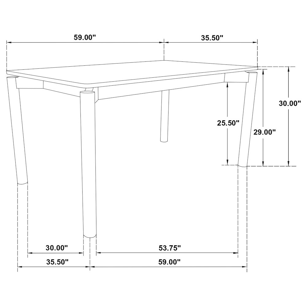 Parkridge 5-piece 59-inch Wood Dining Set White Washed. Picture 13