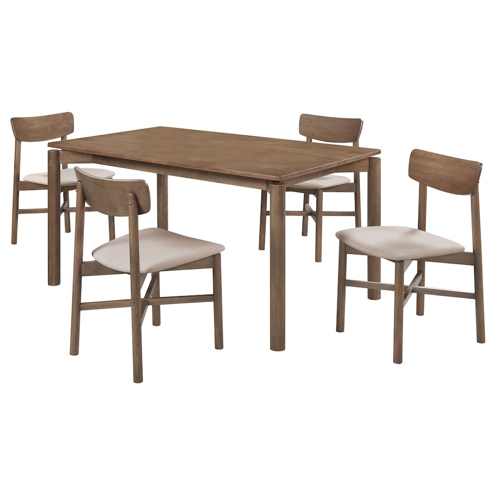 Parkridge 5-piece 59-inch Wood Dining Set Natural Walnut. Picture 1