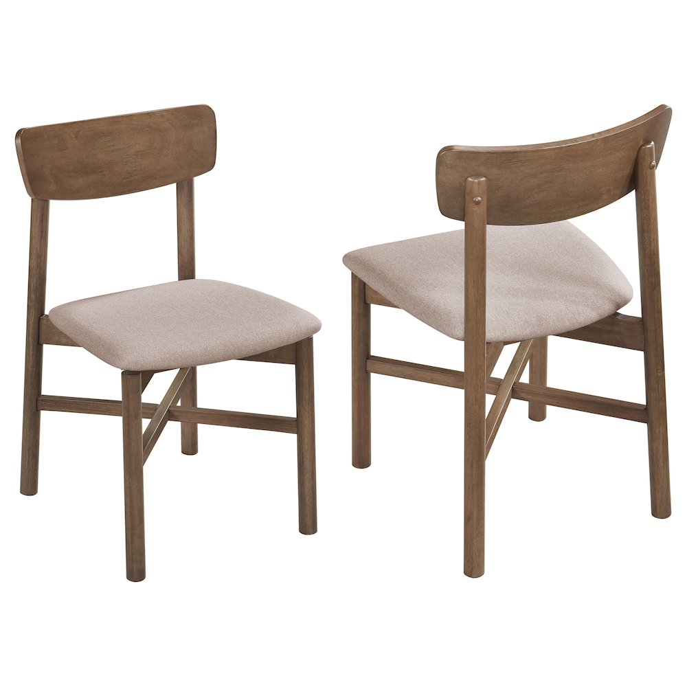 Parkridge Dining Side Chair Natural Walnut (Set of 2). Picture 1