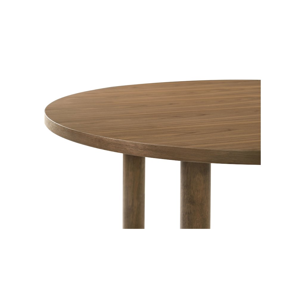 Crestmore 5-piece 46-inch Round Wood Dining Table Set Walnut. Picture 12