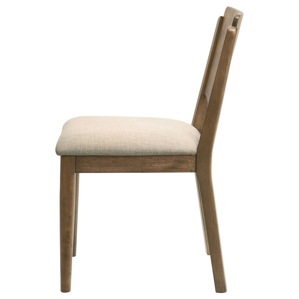 Crestmore Dining Chair Upholstered Seat Walnut (Set of 2). Picture 6