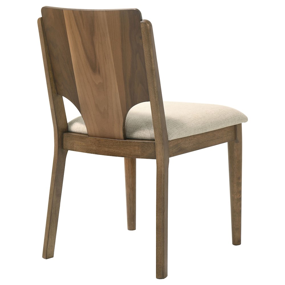 Crestmore Dining Chair Upholstered Seat Walnut (Set of 2). Picture 8