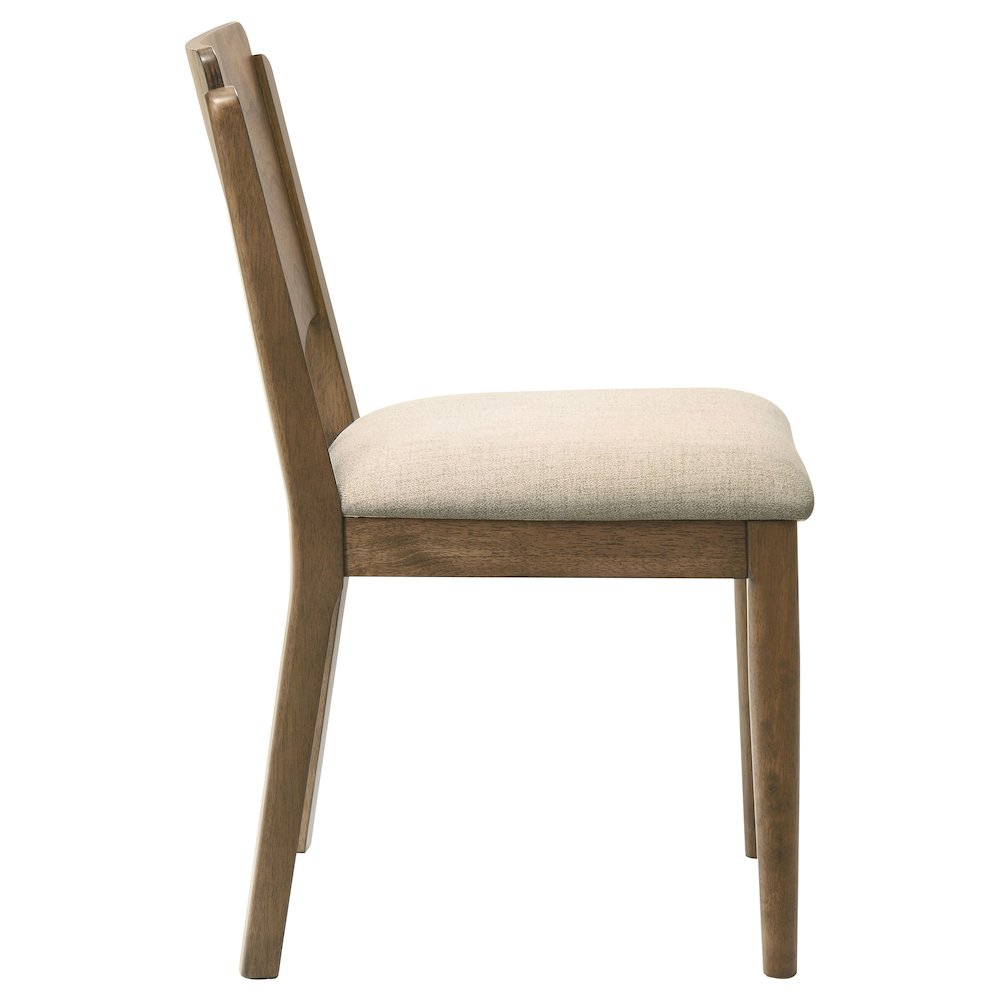 Crestmore Dining Chair Upholstered Seat Walnut (Set of 2). Picture 9