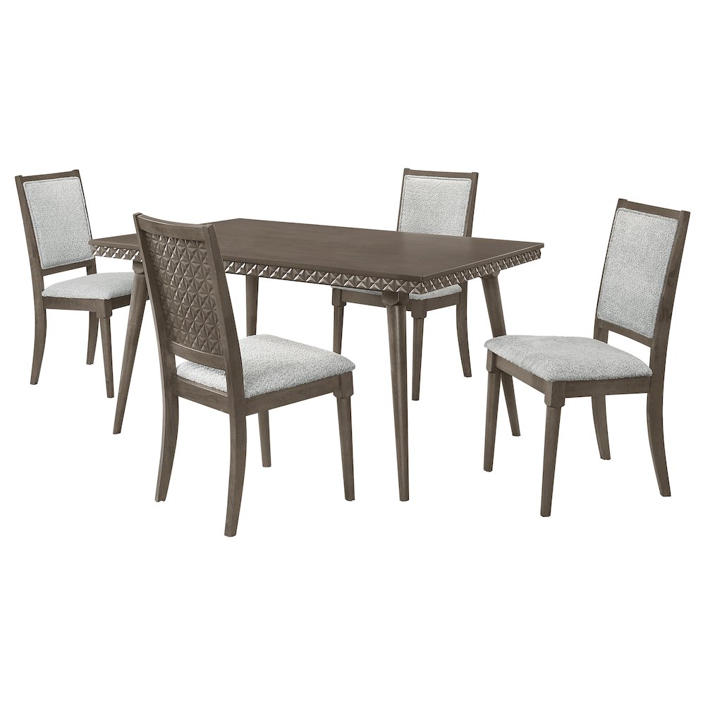 Onslow 5-piece 59-inch Rectangular Dining Set Dark Brown. Picture 1