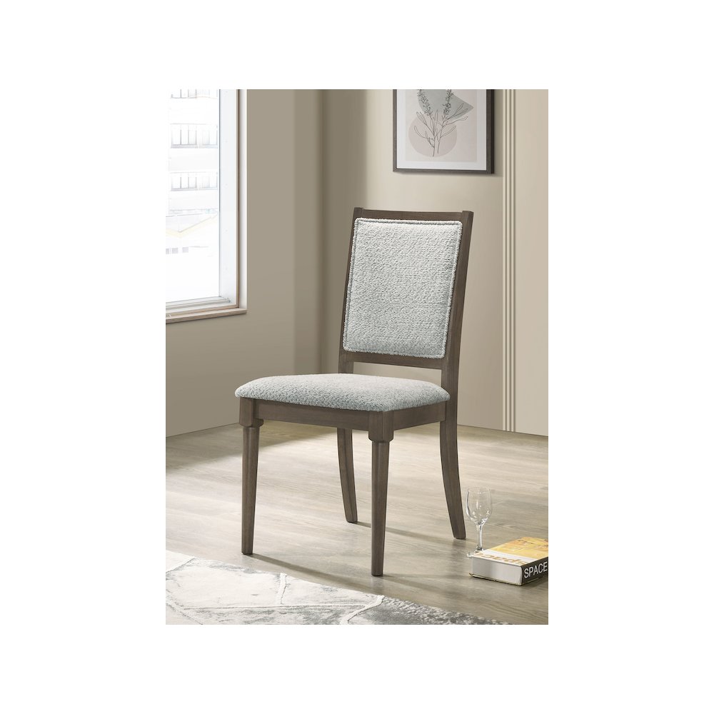 Onslow Upholstered Dining Side Chair Dark Brown (Set of 2). Picture 10
