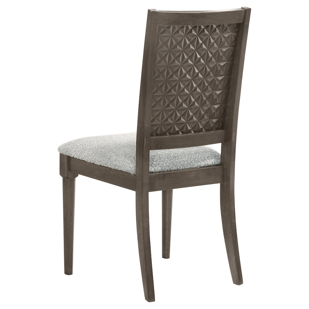Onslow Upholstered Dining Side Chair Dark Brown (Set of 2). Picture 7