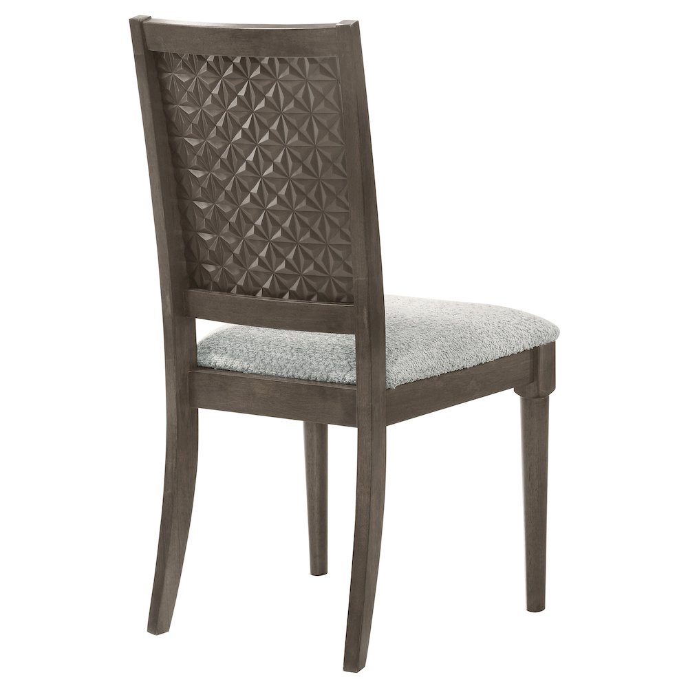Onslow Upholstered Dining Side Chair Dark Brown (Set of 2). Picture 8