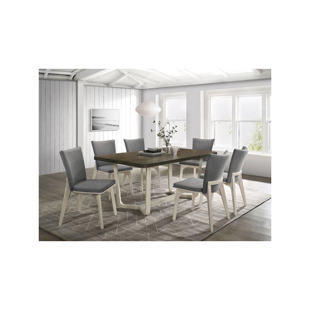 Biloxi Upholstered Dining Side Chair Grey (Set of 2). Picture 13