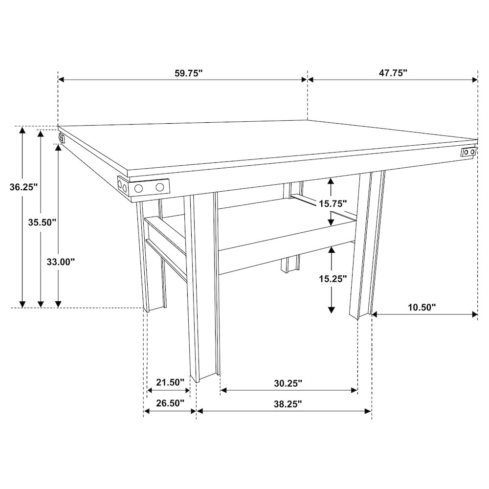 Patterson 5-piece Counter Height Dining Set Mango Oak. Picture 12